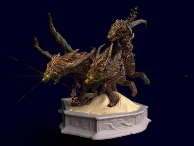 Elden Ring Nightreign Gladius Beast of Night Tricephalos 3D print model