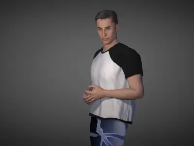 3D character realestic fully rigged 3D model