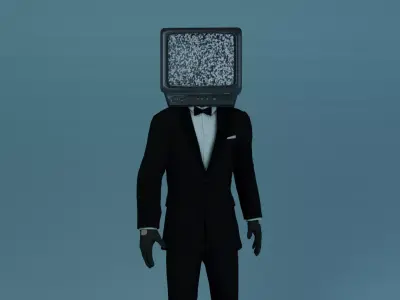 skibidi toilet TV man 3D model