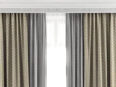 Curtain Set 18 3D model