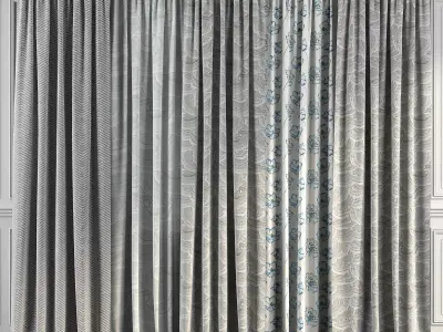 Curtain Set 76 3D model