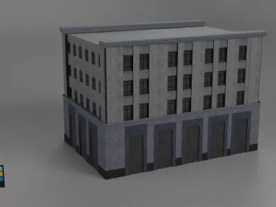 8 Buildings Pack  Low-poly 3D model