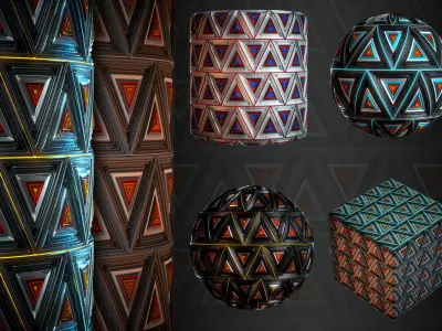 Hard Surface - VOL 06 - Maps - SBsar -sci-fi Pattern- Texture
