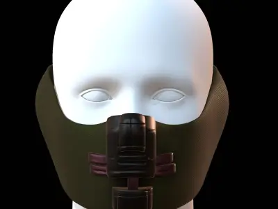 Gas mask helmet 3d model scifi Low-poly  Low-poly 3D model 137