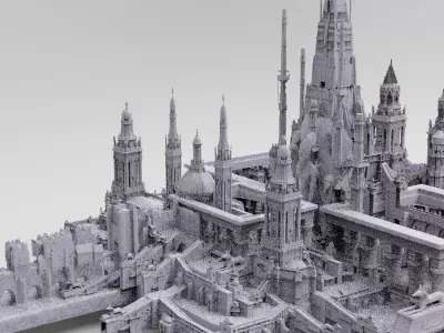 Baroque Fantasy London bridges City 1  3D model