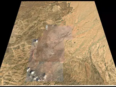 Mecca and the Red Sea coast of Saudi Arabia - tile n21 e40 3D model