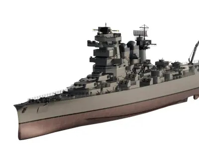 WW2 US NAVY HEAVY CRUISER  USS RANGER 3D model