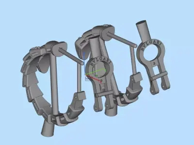 Bold Italian Style Gold Hoop Earrings STL Model 3D print model