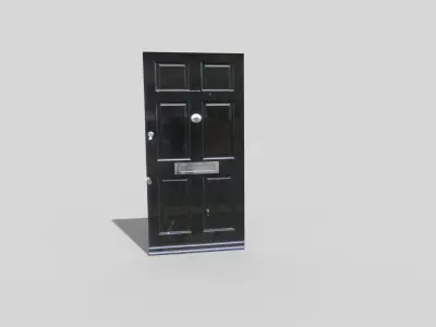 low poly door Low-poly 3D model