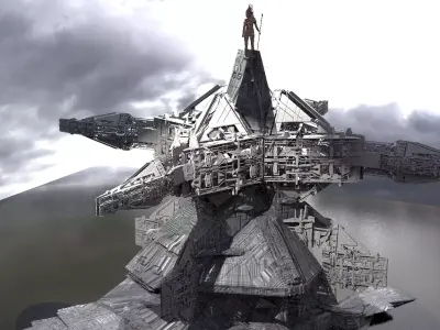 Anubis Watch pyramid tower 1 3D model