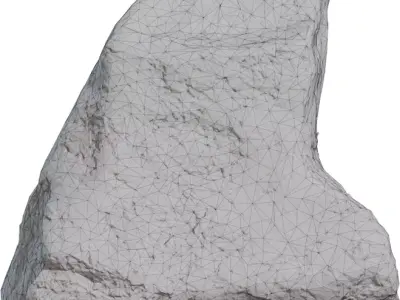 Stylized Boulder Rock  Low-poly 3D model