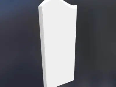 3d headstone model - wave  3D print model