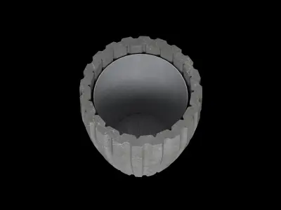 Trash can Low-poly 3D model