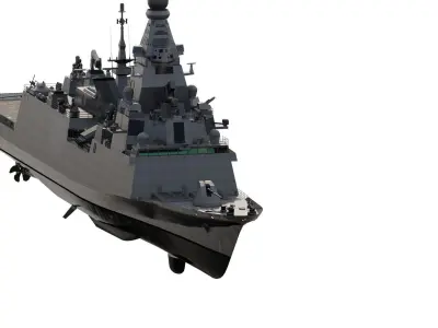 MULTIROLE EUROPEAN NAVY STEALTH DESTROYER  3D model