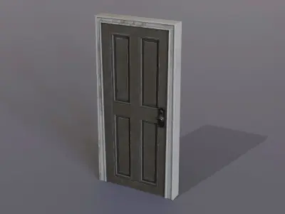 Interior Old Door 3d Low-poly 3D model
