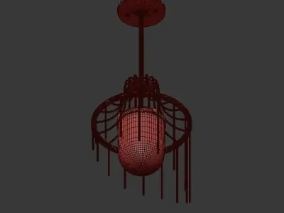 Kylie 1 Light 12 in  W Aged Brass Pendant 3D model