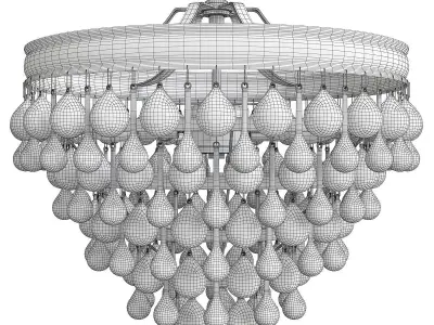 CRYSTAL BALL WEDDING CAKE LANTERN CONVERTIBLE Low-poly 3D model