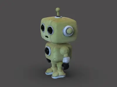 Mini Robot Low-poly 3D model