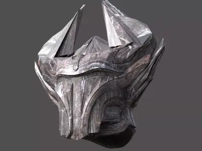 Sci Fi Fantasy Mandalorian style helmet 1 design 3D model