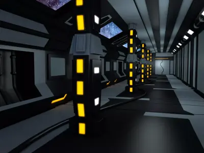 Sci Fi Interior 3D model 67