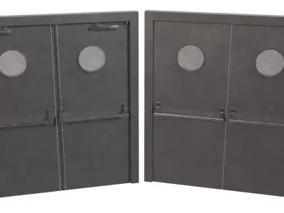 Metal Door 02 Low-poly 3D model