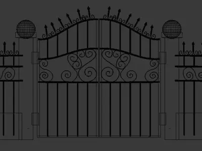 Gateway Exterior Mansion Gate 3D model