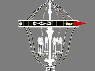 6 Light Foyer Fixture 3D model