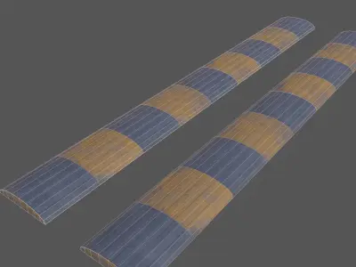 Traffic Speed Bump - PBR Low-poly 3D model