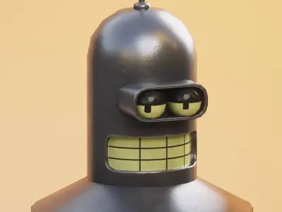 Bender From Futurama Low-poly 3D model