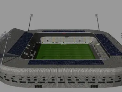 Cars Jeans Stadion Ado den Haag Low-poly 3D model