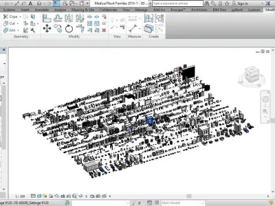 1016 Models for Medical Equipment Revit 2015 3D model