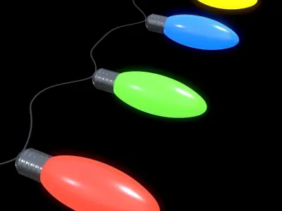 Christmas Light Low-poly 3D model