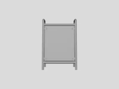 Acrylic Sign Stand - Geometry Only No Textures No Materials 3D model