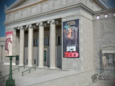 Building 07 Field Museum Low-poly 3D model