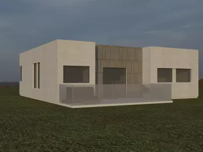 80m2 Modern House 3D model