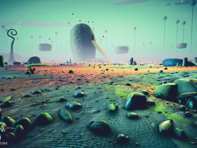 High Poly Magic Forest In the Plasticine World LODs Low-poly 3D model