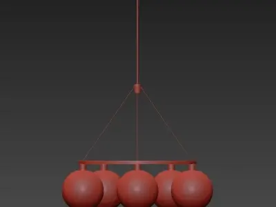 Solitaire Modern Chandelier by Niche 3D model