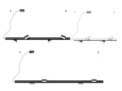 magnetic track light 3D model