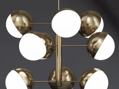 BRASS OPALINE GLASS 3D model