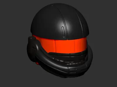 helmet high poly sculpt 3d printable ver 7 3D model 3D model 58