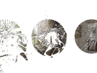 Animated ABC Broken Windows And Mirrors Glass 3D Models 3D model