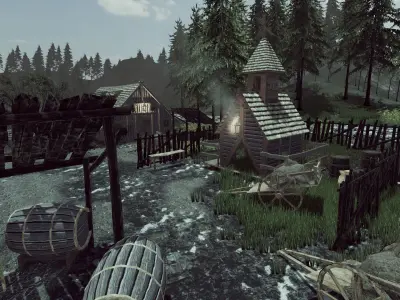 Viking House Low-poly 3D model