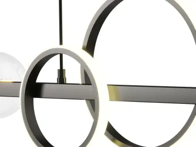 Bubi Chandelier Low-poly 3D model