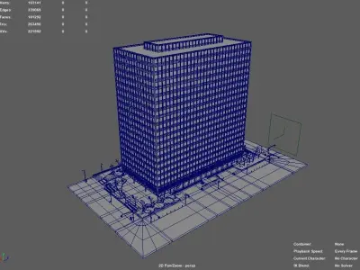 house Chicago lowpoly Low-poly 3D model