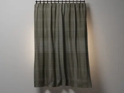 Curtain with light 3D model