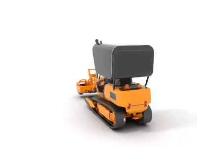 Yellow Road Grader model pack Low-poly 3D model