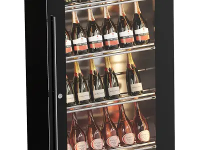 POZIS wine showcase-refrigerators with lighting - 4 models 3D model