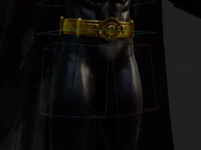 Batman 1989 3D Model Rigged PBR Blender FBX OBJ Low-poly 3D model