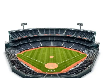 Baseball Stadium D Model Pack Low-poly 3D model