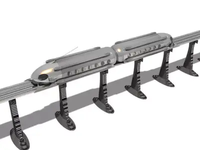 Space Train Bryce 7 Model 3D model